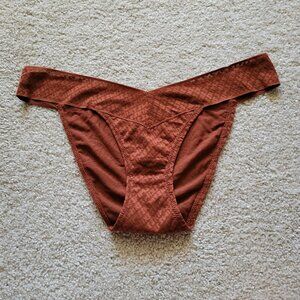 SKIMS Logo Mesh Cheeky Brief - Saffron - Large